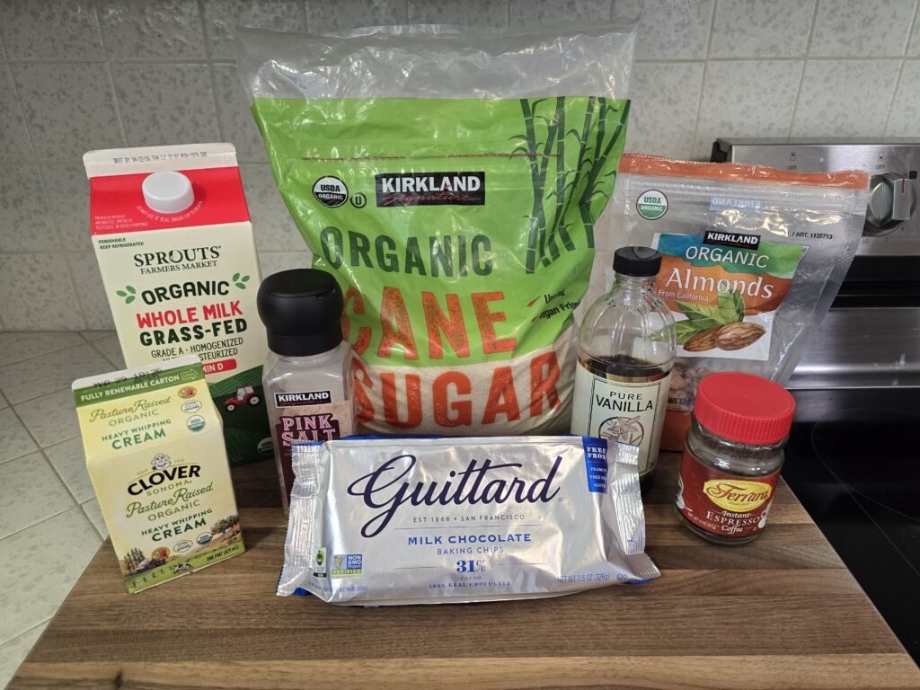 coffee almond fudge ice cream ingredients